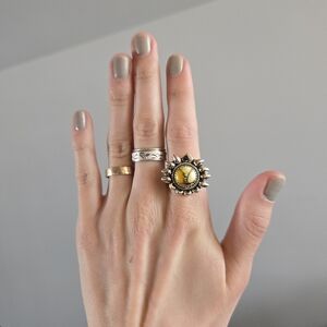 Honey Dahlia Turquoise Sterling Ring